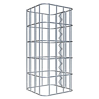 Gabiona Gabionensäule (22 x 22 x 50 cm, Metall, Maschenbreite: 50 mm, Maschenhöhe: 100 mm)