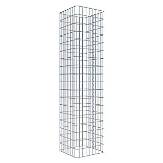 Gabiona Gabionensäule (42 x 42 x 180 cm, Metall, Maschenbreite: 50 mm, Maschenhöhe: 100 mm)