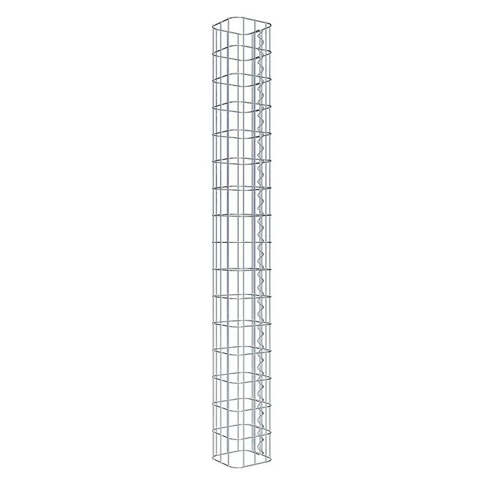 Gabiona Gabionensäule - 17 x 17 x 160 cm, Metall, Maschenbreite: 50 mm, Maschenhöhe: 100 mm - Metallstütze für Pflanzen. Die Rankhilfe ist ideal zum Hochbinden von Tomaten, Gurken und anderen Kletterpflanzen im Garten oder Gewächshaus.