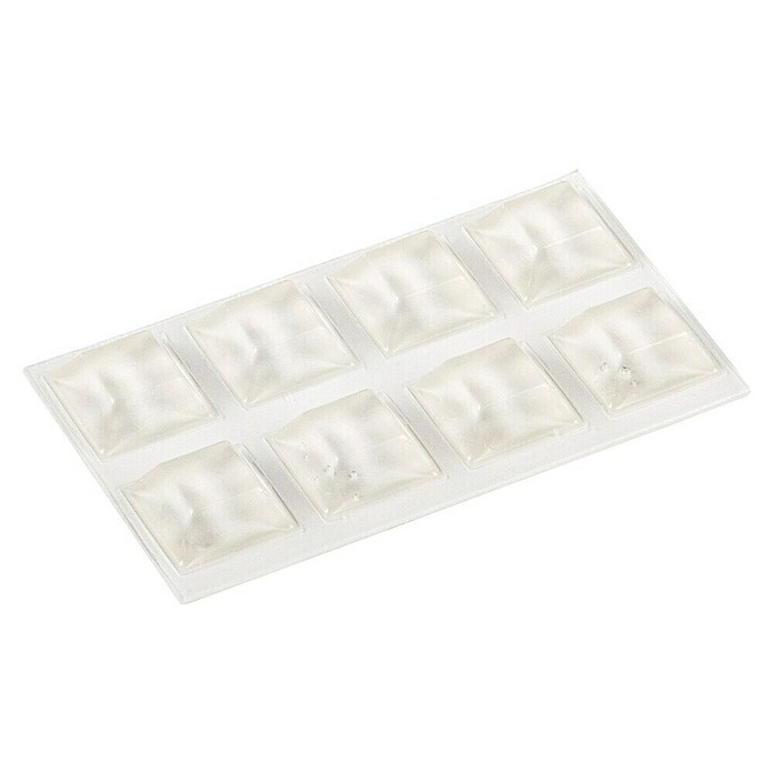 Stabilit Almohadilla antideslizante y antirruido (L x An: 20 x 20 mm, Transparente, Autoadhesivo, 8 uds.)