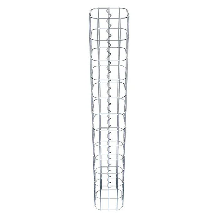 Gabiona Gabionensäule - 17 x 17 x 120 cm, Metall, Maschenbreite: 50 mm, Maschenhöhe: 100 mm - Metall-Pflanzkäfig für den Garten. Der stabile Pflanzkäfig bietet Pflanzen Halt und Struktur beim Wachsen.