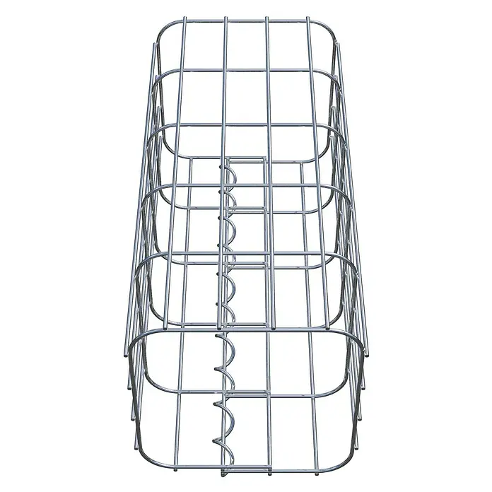Gabiona Gabionensäule - 22 x 22 x 50 cm, Metall, Maschenbreite: 50 mm, Maschenhöhe: 100 mm - Metall-Gabione: Ein robustes Drahtgitter-Element für den Garten- und Landschaftsbau. Ideal für Stützmauern, Zäune oder dekorative Elemente.