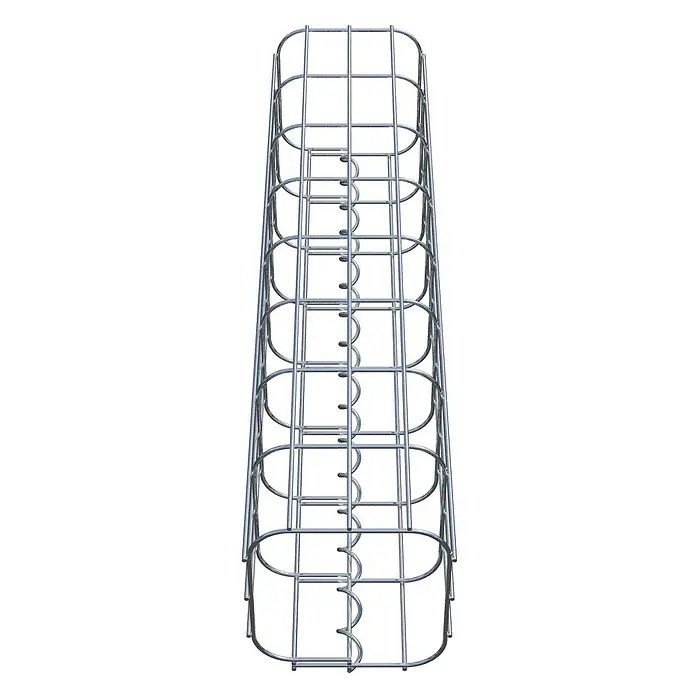 Gabiona Gabionensäule - 17 x 80 cm, Stahl, Maschenbreite: 50 mm, Maschenhöhe: 100 mm - Aufnahme eines Kabelschachts aus Metall, der Kabel sicher und geordnet hält und optimalen Schutz vor Beschädigungen bietet.