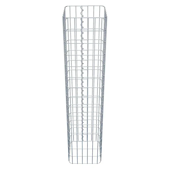 Gabiona Gabionensäule - 32 x 32 x 150 cm, Metall, Maschenbreite: 50 mm, Maschenhöhe: 100 mm - Ein schlanker Gabionenkorb aus Drahtgeflecht, ideal für dekorative Steinsäulen im Garten oder zur Gestaltung von Außenbereichen.