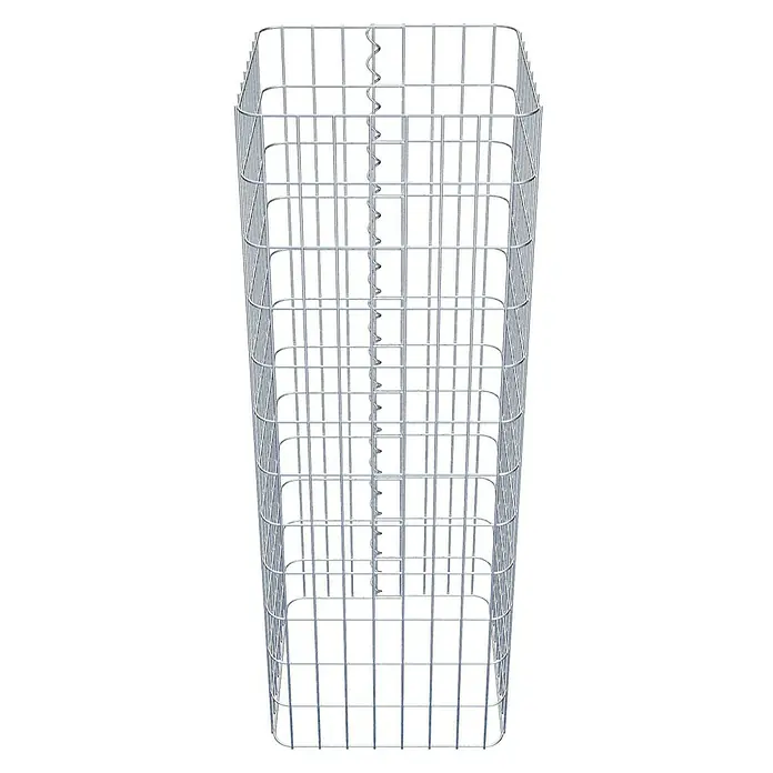 Gabiona Gabionensäule - 42 x 42 x 120 cm, Metall, Maschenbreite: 50 mm, Maschenhöhe: 100 mm - Ein Drahtkorb-Hochbeet, ideal für den Garten. Das Hochbeet besteht aus robustem Metalldraht und bietet viel Platz für Pflanzen.