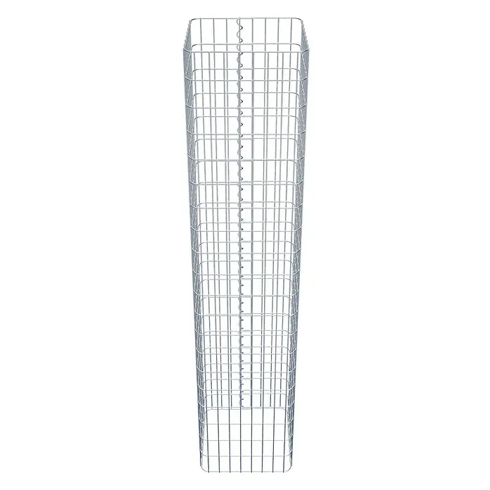 Gabiona Gabionensäule - 42 x 42 x 200 cm, Metall, Maschenbreite: 50 mm, Maschenhöhe: 100 mm - Ein Gabionenkorb aus verzinktem Drahtgeflecht, ideal für Gartengestaltung und Stützmauern, bietet Stabilität und Flexibilität.