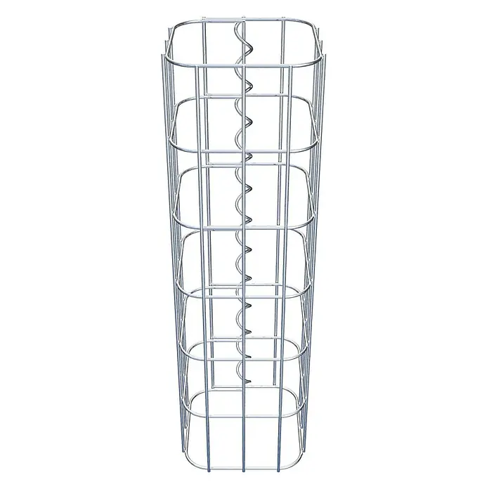 Gabiona Gabionensäule - 17 x 17 x 60 cm, Metall, Maschenbreite: 50 mm, Maschenhöhe: 100 mm - Dieser Heizkörperspeicher aus Metall mit spiralförmigem Design sorgt für eine effiziente Wärmespeicherung und ein modernes Aussehen.
