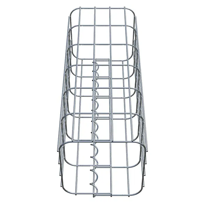 Gabiona Gabionensäule - 22 x 22 x 60 cm, Metall, Maschenbreite: 50 mm, Maschenhöhe: 100 mm - Metallgitterbox: Eine stabile Metallgitterbox für Lagerung oder Transport, ideal für industrielle Anwendungen und den Bau.