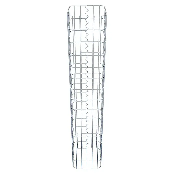 Gabiona Gabionensäule - 27 x 27 x 150 cm, Metall, Maschenbreite: 50 mm, Maschenhöhe: 100 mm - Drahtgitter-Pflanzensäule für den Garten. Eine robuste Metallstruktur zur Unterstützung des Pflanzenwachstums im Freien.