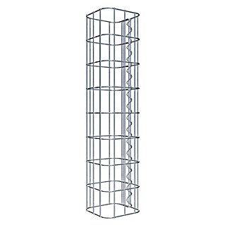 Gabiona Gabionensäule (17 x 17 x 80 cm, Metall, Maschenbreite: 50 mm, Maschenhöhe: 100 mm)