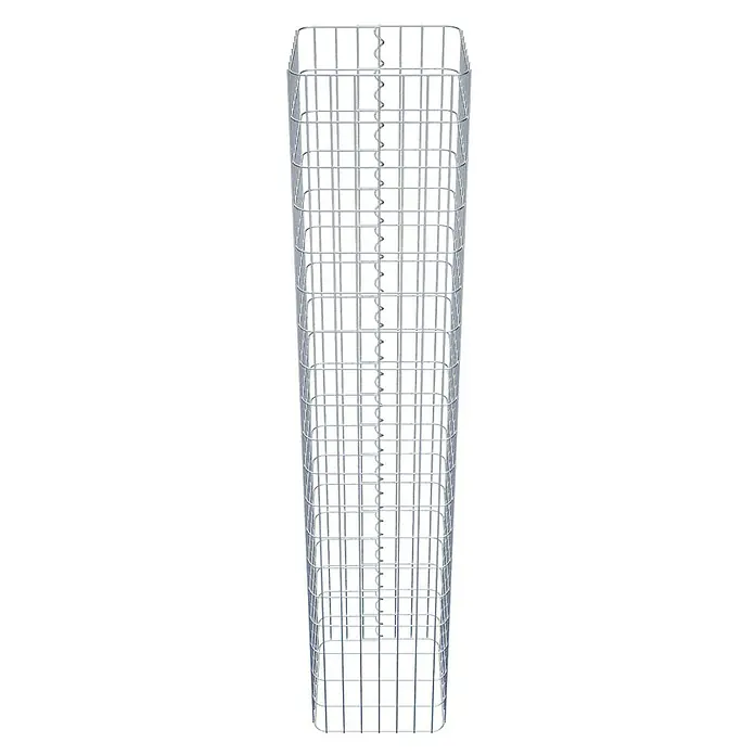 Gabiona Gabionensäule - 37 x 37 x 190 cm, Metall, Maschenbreite: 50 mm, Maschenhöhe: 100 mm - Schlanker, rechteckiger Gabionenkorb aus verzinktem Drahtgeflecht für vielfältige Gestaltungsmöglichkeiten im Garten- und Landschaftsbau.