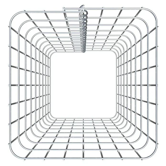 Gabiona Gabionensäule - 37 x 37 x 90 cm, Metall, Maschenbreite: 50 mm, Maschenhöhe: 100 mm - Wäschetrockner-Deckenhalterung: Platzsparende Lösung. Trocknen Sie Ihre Kleidung effizient mit dieser robusten und stilvollen Deckenhalterung.