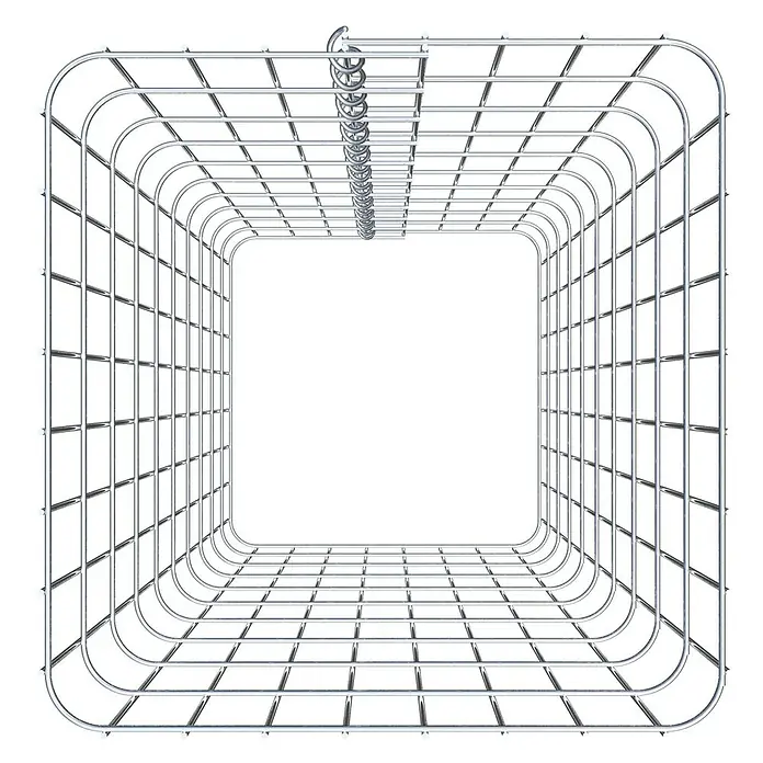 Gabiona Gabionensäule42 x 42 x 100 cm, Metall, Maschenbreite: 50 mm, Maschenhöhe: 100 mm