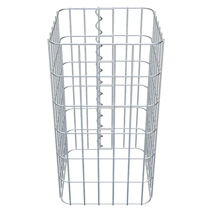 Gabiona Gabionensäule - 32 x 32 x 60 cm, Metall, Maschenbreite: 50 mm, Maschenhöhe: 100 mm - Der Gabionenkorb ist aus verzinktem Draht gefertigt und eignet sich ideal für den Garten- und Landschaftsbau. Er ist robust und langlebig.