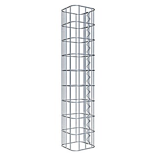 Gabiona Gabionensäule (17 x 17 x 90 cm, Metall, Maschenbreite: 50 mm, Maschenhöhe: 100 mm)