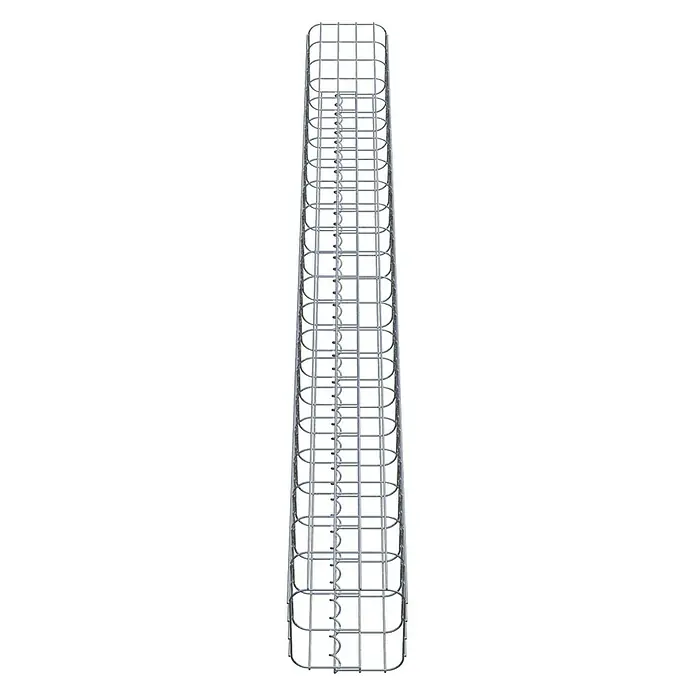 Gabiona Gabionensäule - 22 x 22 x 220 cm, Metall, Maschenbreite: 50 mm, Maschenhöhe: 100 mm - Eine lange, schmale Gabione aus Metalldrahtgeflecht, die eine stabile und dennoch flexible Struktur für verschiedene Anwendungen bietet.