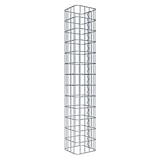 Gabiona Gabionensäule (22 x 22 x 130 cm, Metall, Maschenbreite: 50 mm, Maschenhöhe: 100 mm)