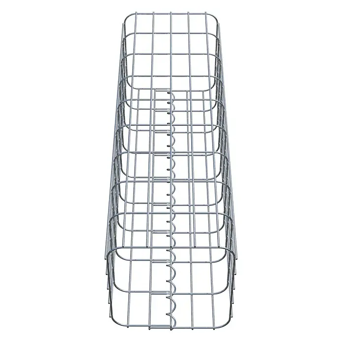 Gabiona Gabionensäule - 27 x 27 x 90 cm, Metall, Maschenbreite: 50 mm, Maschenhöhe: 100 mm - Ein langes, rechteckiges Gabionen-Produkt aus Drahtgeflecht, das für den Einsatz im Garten- und Landschaftsbau konzipiert ist.