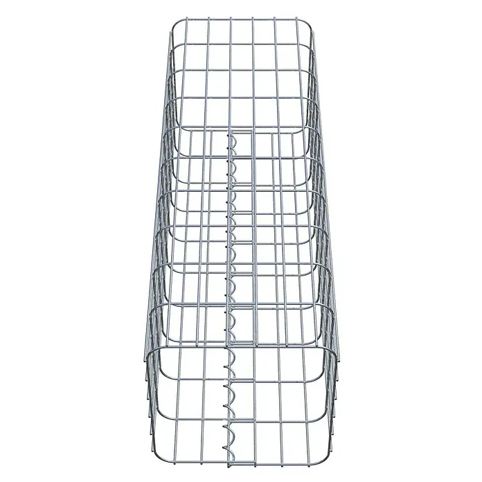 Gabiona Gabionensäule - 32 x 32 x 100 cm, Metall, Maschenbreite: 50 mm, Maschenhöhe: 100 mm - Ein Gabionenkorb aus verzinktem Drahtgitter, ideal für den Gartenbau und zur Gestaltung von Außenbereichen.