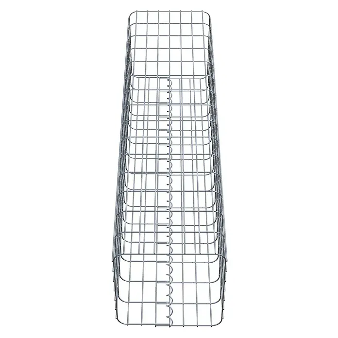 Gabiona Gabionensäule - 37 x 37 x 150 cm, Metall, Maschenbreite: 50 mm, Maschenhöhe: 100 mm - Das Bild zeigt einen Gabionenkorb aus Drahtgeflecht, ideal für Gartenbau und Landschaftsgestaltung, bietet robuste Struktur und modernes Design.