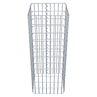 Gabiona Gabionensäule (42 x 42 x 110 cm, Metall, Maschenbreite: 50 mm, Maschenhöhe: 100 mm)