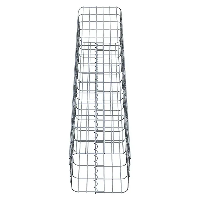 Gabiona Gabionensäule - 32 x 32 x 150 cm, Metall, Maschenbreite: 50 mm, Maschenhöhe: 100 mm - Gabionen-Steinkorb aus verzinktem Drahtgeflecht für den Garten- und Landschaftsbau. Ideal zur Befüllung mit Steinen und Gestaltung von Außenbereichen.