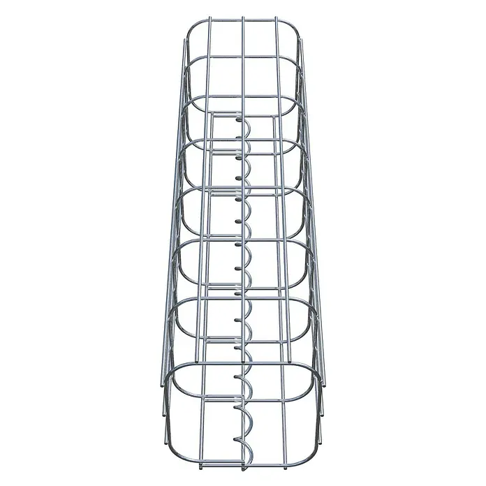 Gabiona Gabionensäule - 17 x 17 x 70 cm, Metall, Maschenbreite: 50 mm, Maschenhöhe: 100 mm - Ein Drahtkäfig für verschiedene Anwendungen. Er ist robust, stabil und bietet Schutz für den Inhalt.