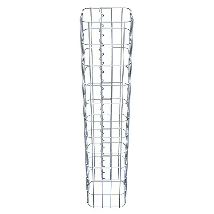 Gabiona Gabionensäule - 22 x 22 x 110 cm, Metall, Maschenbreite: 50 mm, Maschenhöhe: 100 mm - Dieser Gabionenkorb aus Drahtgeflecht ist ideal für den Garten- und Landschaftsbau. Er bietet eine stabile Struktur zur Befüllung mit Steinen.
