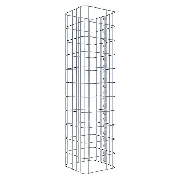 Gabiona Gabionensäule - 27 x 27 x 110 cm, Metall, Maschenbreite: 50 mm, Maschenhöhe: 100 mm - Gabione: Drahtgitterbox zur Befüllung mit Steinen, als vielseitiges Gestaltungselement für den Garten- und Landschaftsbau.