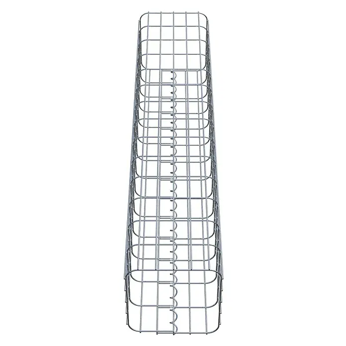 Gabiona Gabionensäule - 27 x 27 x 140 cm, Metall, Maschenbreite: 50 mm, Maschenhöhe: 100 mm - Ein schlanker Gabionen-Korb aus Drahtgeflecht, ideal zur Gestaltung von Gärten und Außenbereichen mit Steinen oder anderen Füllmaterialien.