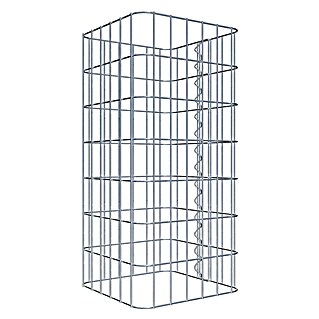 Gabiona Gabionensäule (32 x 32 x 70 cm, Metall, Maschenbreite: 50 mm, Maschenhöhe: 100 mm)