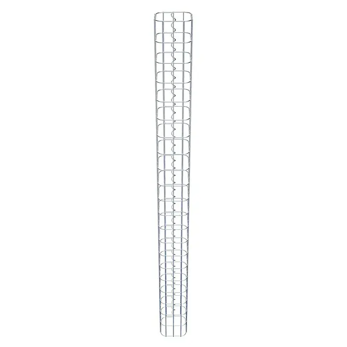 Gabiona Gabionensäule - 17 x 17 x 210 cm, Metall, Maschenbreite: 50 mm, Maschenhöhe: 100 mm - Metall-Pflanzenstütze, ideal für Tomaten und andere Rankpflanzen. Das robuste Design sorgt für stabilen Halt und fördert gesundes Wachstum.