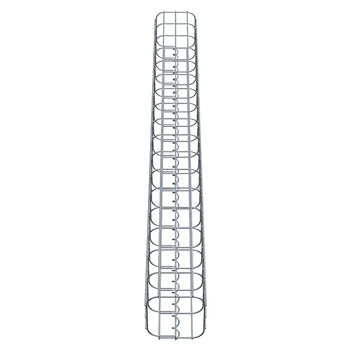 Gabiona Gabionensäule - 17 x 17 x 170 cm, Metall, Maschenbreite: 50 mm, Maschenhöhe: 100 mm - Draufsicht auf eine modulare Kabelrinne aus Drahtgeflecht, die eine effiziente Kabelführung in industriellen Umgebungen ermöglicht.