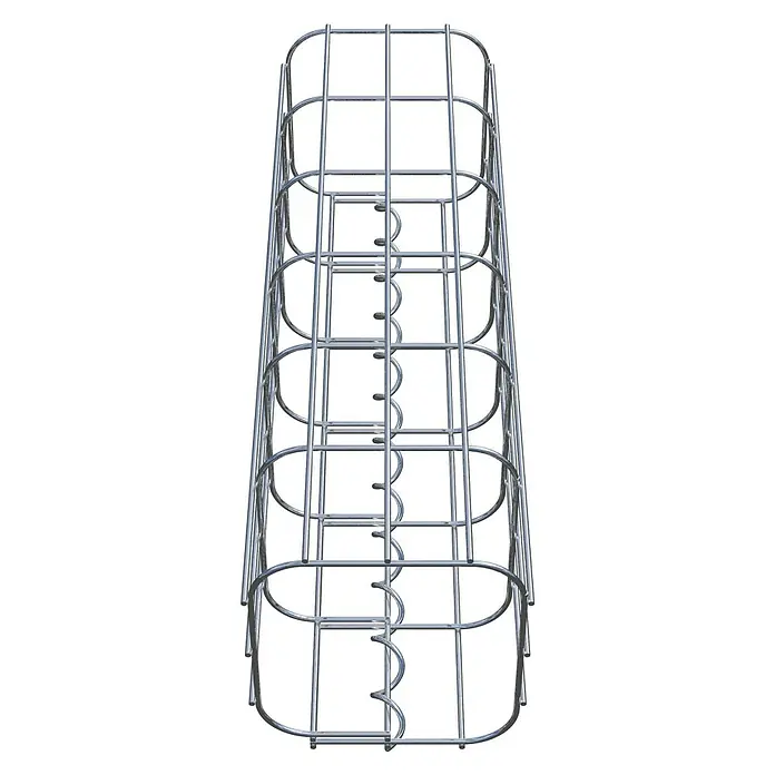 Gabiona Gabionensäule - 17 x 17 x 60 cm, Metall, Maschenbreite: 50 mm, Maschenhöhe: 100 mm - Metallischer Drahtgitter-Kabelkanal, ideal zur Organisation und zum Schutz von Kabeln in Industrie- und Büroanwendungen. Robuste Konstruktion.