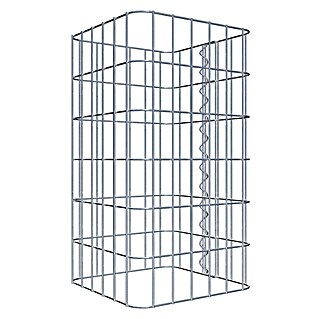 Gabiona Gabionensäule (32 x 32 x 60 cm, Metall, Maschenbreite: 50 mm, Maschenhöhe: 100 mm)