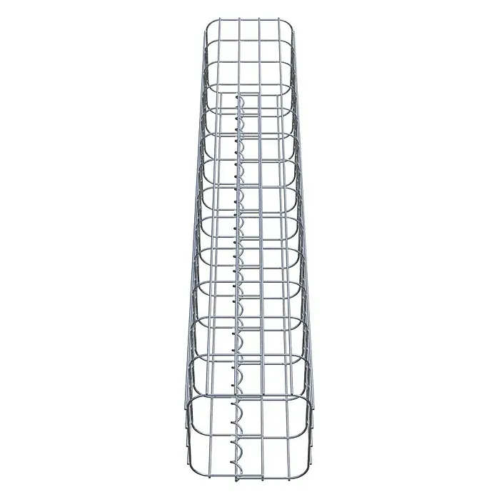 Gabiona Gabionensäule - 22 x 22 x 130 cm, Metall, Maschenbreite: 50 mm, Maschenhöhe: 100 mm - Aufnahme eines Gabionen-Pfosten-Schutzes aus Metalldraht, der Pflanzen vor Beschädigungen schützt und dekorativem Look verleiht.