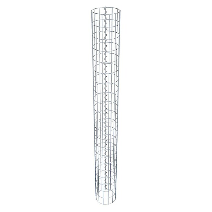 Gabiona Gabionensäule (Durchmesser: 22 cm, Höhe: 210 cm, Stahl, Maschenbreite: 50 mm, Maschenhöhe: 100 mm) | BAUHAUS