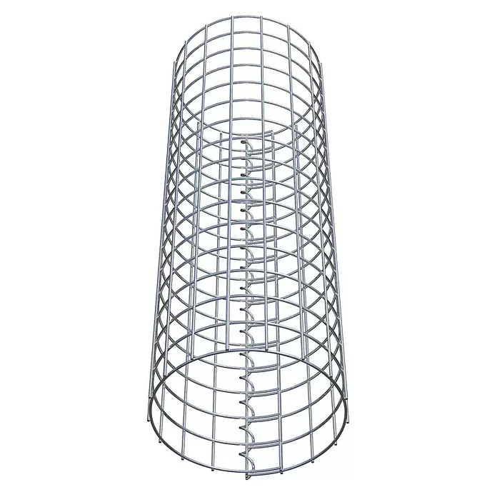 Gabiona Gabionensäule - Durchmesser: 27 cm, Höhe: 80 cm, Stahl, Maschenbreite: 50 mm, Maschenhöhe: 50 mm, Spirale - Zylindrischer Metall-Bewehrungskorb mit interner Spiralstruktur.