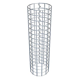 Gabiona Gabionensäule (Durchmesser: 22 cm, Höhe: 80 cm, Stahl, Maschenbreite: 50 mm, Maschenhöhe: 50 mm, Spirale)