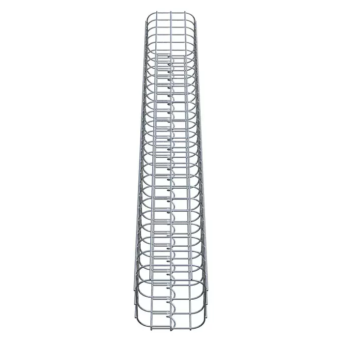 Gabiona Gabionensäule - 17 x 17 x 130 cm, Stahl, Maschenbreite: 50 mm, Maschenhöhe: 50 mm - Metallene Käfigleiter für sicheren vertikalen Zugang.