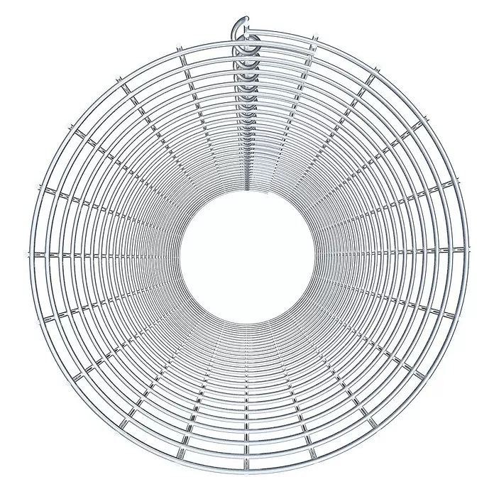 Gabiona Gabionensäule - Durchmesser: 32 cm, Höhe: 140 cm, Stahl, Maschenbreite: 50 mm, Maschenhöhe: 50 mm - Silberfarbenes Metall-Spiral-Etagenregal.