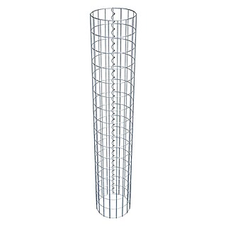 Gabiona Gabionensäule (Durchmesser: 27 cm, Höhe: 160 cm, Stahl, Maschenbreite: 50 mm, Maschenhöhe: 100 mm, Spirale)