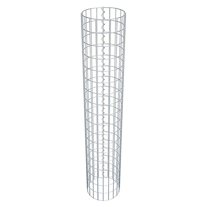 Gabiona Gabionensäule (Durchmesser: 32 cm, Höhe: 180 cm, Stahl, Maschenbreite: 50 mm, Maschenhöhe: 100 mm) | BAUHAUS