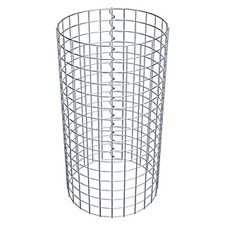 Gabiona Gabionensäule (Durchmesser: 42 cm, Höhe: 80 cm, Stahl, Maschenbreite: 50 mm, Maschenhöhe: 50 mm, Spirale)