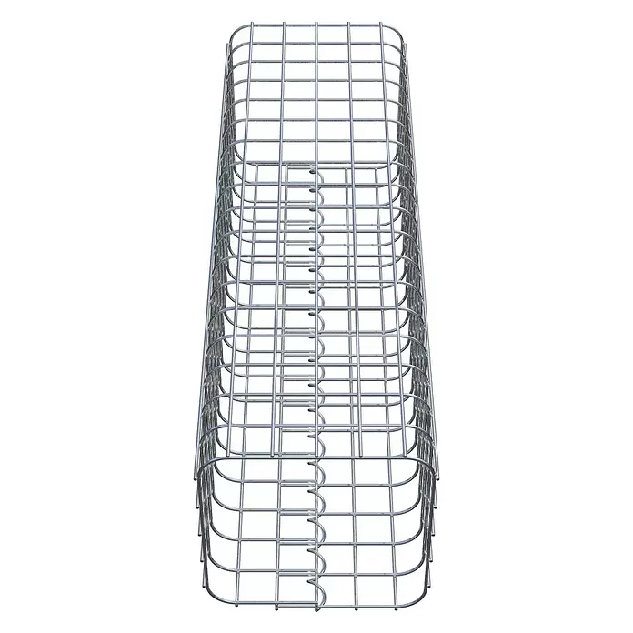Gabiona Gabionensäule - 27 x 27 x 90 cm, Stahl, Maschenbreite: 50 mm, Maschenhöhe: 50 mm - Rechteckiger Gabionenkorb aus verzinktem Stahldrahtgeflecht.