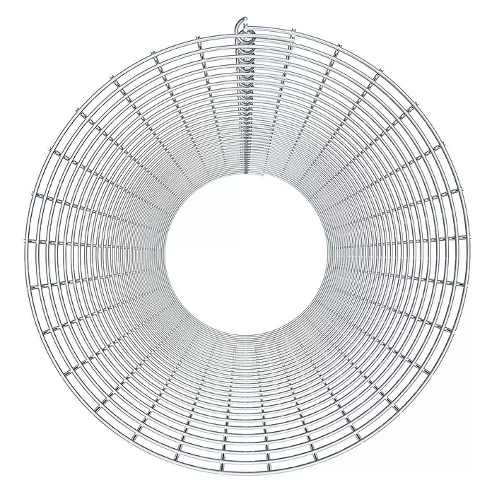 Gabiona Gabionensäule - Durchmesser: 47 cm, Höhe: 160 cm, Stahl, Maschenbreite: 50 mm, Maschenhöhe: 50 mm, Spirale - Kreisförmiger Drahtgittertunnel aus Metall mit einer Aufhängeöse oben.
