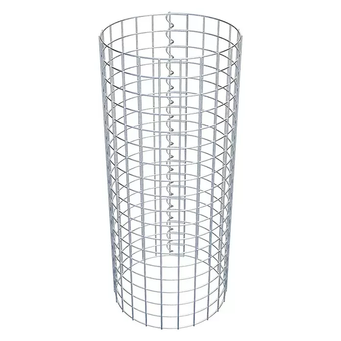 Gabiona Gabionensäule - Durchmesser: 37 cm, Höhe: 90 cm, Stahl, Maschenbreite: 50 mm, Maschenhöhe: 50 mm - Zylindrisches verzinktes Drahtgeflecht mit Innenspirale.