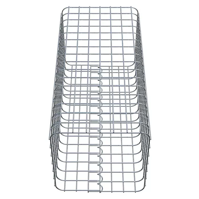 Gabiona Gabionensäule - 37 x 80 cm, Stahl, Maschenbreite: 50 mm, Maschenhöhe: 50 mm - Rechteckiger Aufbewahrungskorb aus Metallgitter mit abgerundeten Ecken.