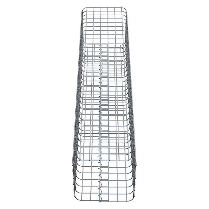 Gabiona Gabionensäule - 32 x 32 x 150 cm, Stahl, Maschenbreite: 50 mm, Maschenhöhe: 50 mm - Rechteckiger Gabionenkorb aus verzinktem Stahlgeflecht für Landschaftsbau oder Bauwesen.