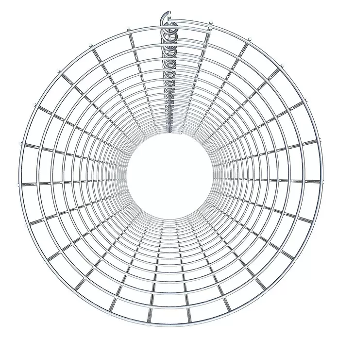 Gabiona Gabionensäule - Durchmesser: 37 cm, Höhe: 180 cm, Stahl, Maschenbreite: 50 mm, Maschenhöhe: 100 mm - Metallgitterrohr mit Spiralaufhängung.